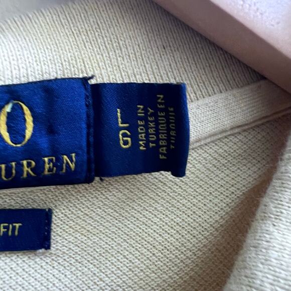 Polo Ralph Lauren Yellow Mens Polo Shirt Cotton Collared Short Sleeve Size Large - Picture 6 of 6